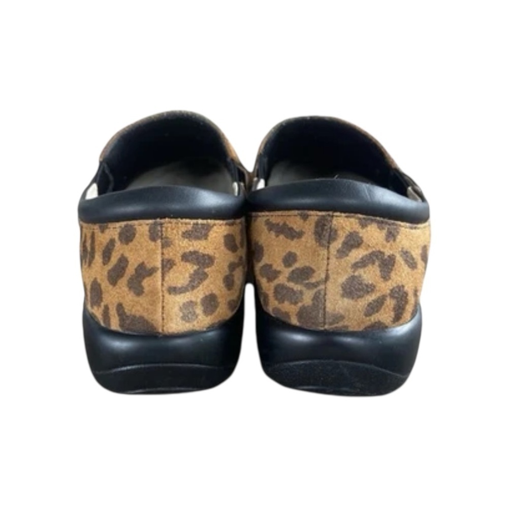 Alegria Kara Leopard Print Clogs Suede Slip On Shoe Mules Double Gore Sz 7-7.5 - Picture 6 of 10